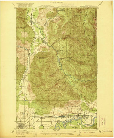 United States Geological Survey Wickersham, WA (1921, 62500-Scale) digital map