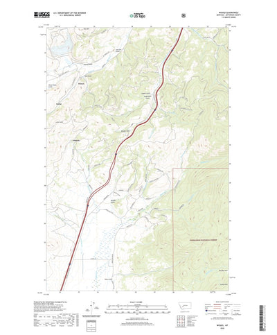 United States Geological Survey Wickes, MT (2020, 24000-Scale) digital map