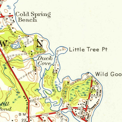 United States Geological Survey Wickford, RI (1942, 24000-Scale) digital map