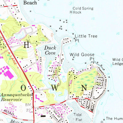 United States Geological Survey Wickford, RI (1957, 24000-Scale) digital map