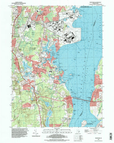 United States Geological Survey Wickford, RI (1995, 24000-Scale) digital map