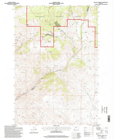United States Geological Survey Wickiup Creek, MT (1996, 24000-Scale) digital map