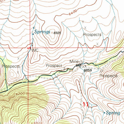 United States Geological Survey Wickiup Creek, MT (1996, 24000-Scale) digital map