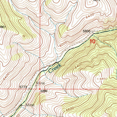 United States Geological Survey Wickiup Creek, MT (1996, 24000-Scale) digital map