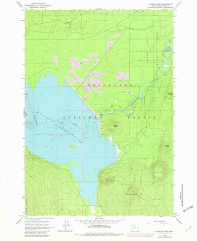 United States Geological Survey Wickiup Dam, OR (1963, 24000-Scale) digital map