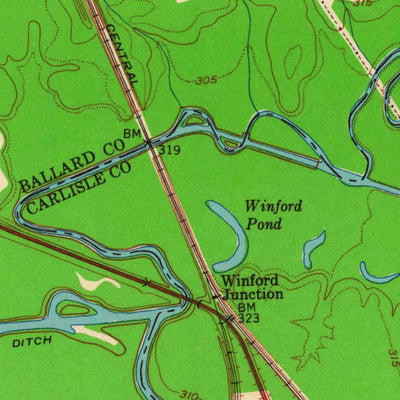 United States Geological Survey Wickliffe, KY-MO (1951, 24000-Scale) digital map