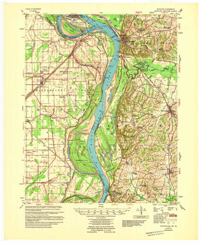 United States Geological Survey Wickliffe, KY-MO-IL (1955, 62500-Scale) digital map