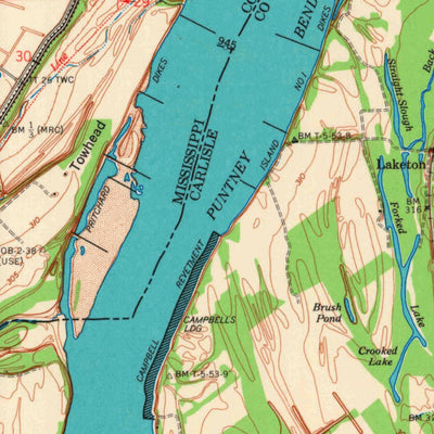 United States Geological Survey Wickliffe, KY-MO-IL (1972, 62500-Scale) digital map