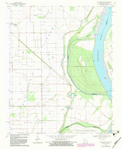 United States Geological Survey Wickliffe SW, MO-KY (1969, 24000-Scale) digital map