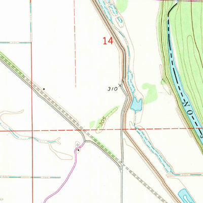 United States Geological Survey Wickliffe SW, MO-KY (1969, 24000-Scale) digital map