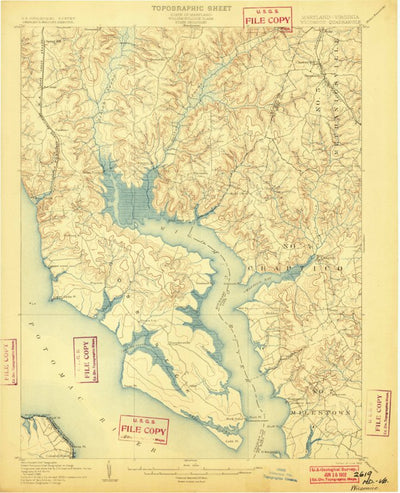 United States Geological Survey Wicomico, MD-VA (1902, 62500-Scale) digital map