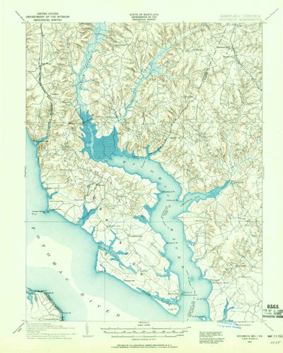United States Geological Survey Wicomico, MD-VA (1911, 62500-Scale) digital map