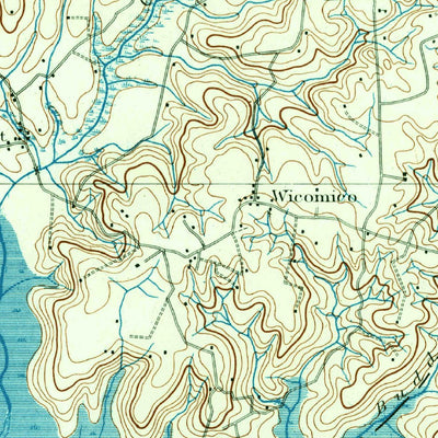 United States Geological Survey Wicomico, MD-VA (1911, 62500-Scale) digital map