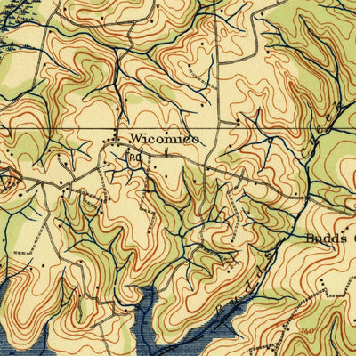 United States Geological Survey Wicomico, MD-VA (1920, 62500-Scale) digital map