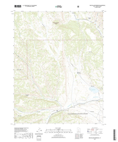 United States Geological Survey Wide Hollow Reservoir, UT (2020, 24000-Scale) digital map