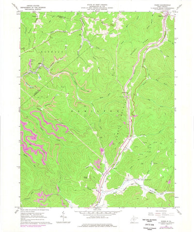 United States Geological Survey Widen, WV (1967, 24000-Scale) digital map