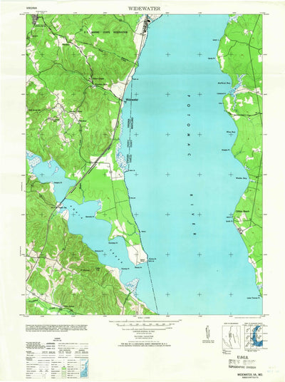 United States Geological Survey Widewater, VA-MD (1946, 24000-Scale) digital map