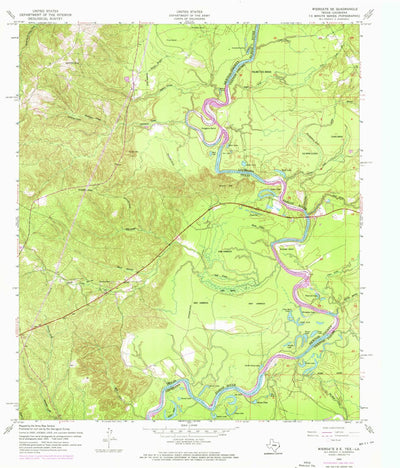 United States Geological Survey Wiergate SE, TX-LA (1954, 24000-Scale) digital map