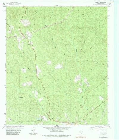 United States Geological Survey Wiergate, TX (1985, 24000-Scale) digital map
