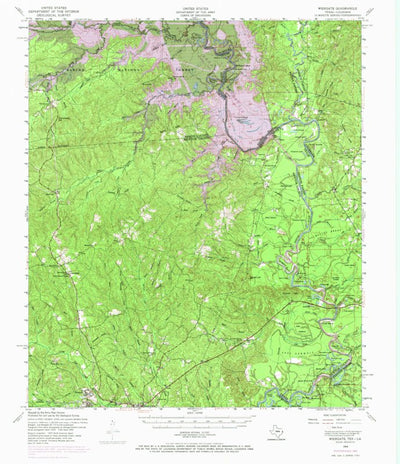 United States Geological Survey Wiergate, TX-LA (1954, 62500-Scale) digital map