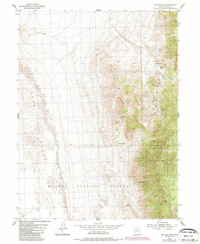 United States Geological Survey Wig Mountain NE, UT (1955, 24000-Scale) digital map