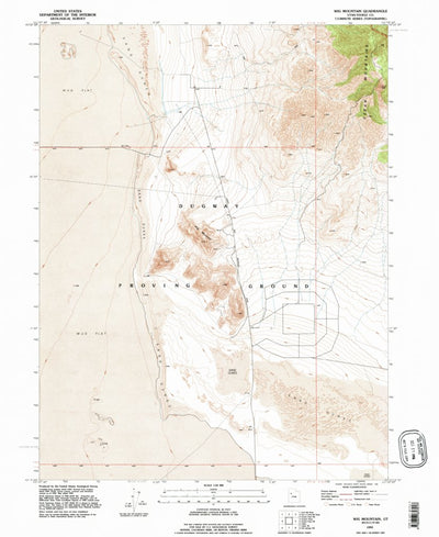 United States Geological Survey Wig Mountain, UT (1993, 24000-Scale) digital map