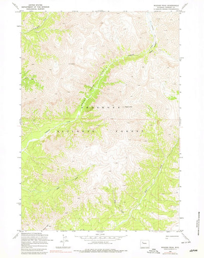 United States Geological Survey Wiggins Peak, WY (1969, 24000-Scale) digital map