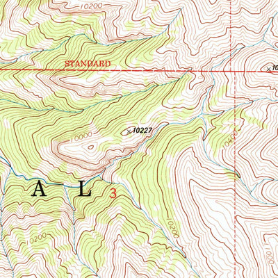 United States Geological Survey Wiggins Peak, WY (1991, 24000-Scale) digital map