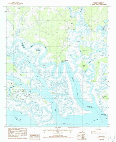 United States Geological Survey Wiggins, SC (1988, 24000-Scale) digital map