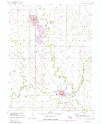 United States Geological Survey Wilber, NE (1957, 24000-Scale) digital map