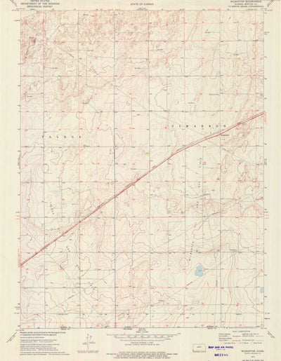 United States Geological Survey Wilburton, KS (1974, 24000-Scale) digital map