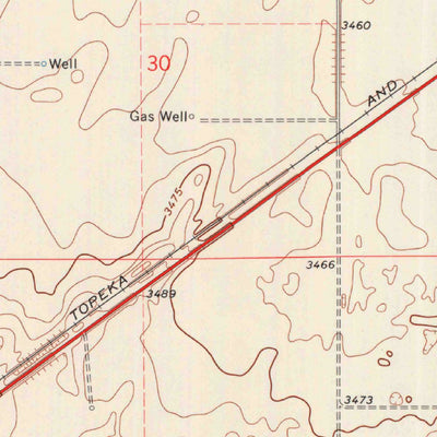 United States Geological Survey Wilburton, KS (1974, 24000-Scale) digital map