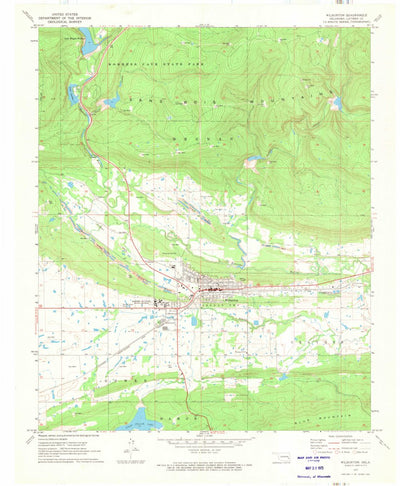 United States Geological Survey Wilburton, OK (1971, 24000-Scale) digital map
