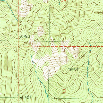 United States Geological Survey Wild Buck Peak, ID (1988, 24000-Scale) digital map