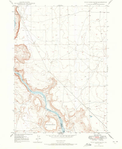 United States Geological Survey Wild Horse Butte, ID (1947, 24000-Scale) digital map