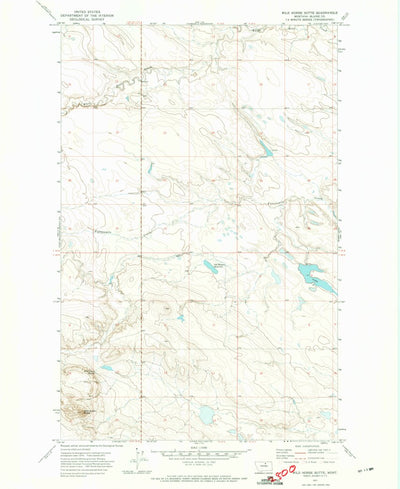 United States Geological Survey Wild Horse Butte, MT (1971, 24000-Scale) digital map