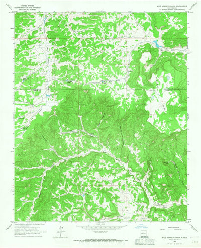 United States Geological Survey Wild Horse Canyon, NM (1964, 24000-Scale) digital map