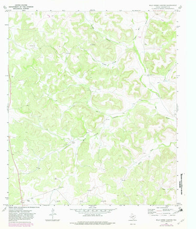 United States Geological Survey Wild Horse Canyon, TX (1969, 24000-Scale) digital map