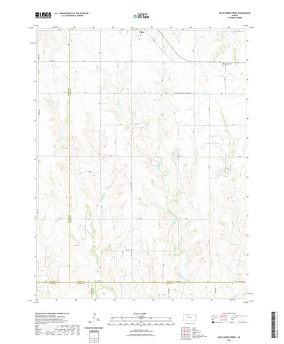 United States Geological Survey Wild Horse Creek, KS (2022, 24000-Scale) digital map