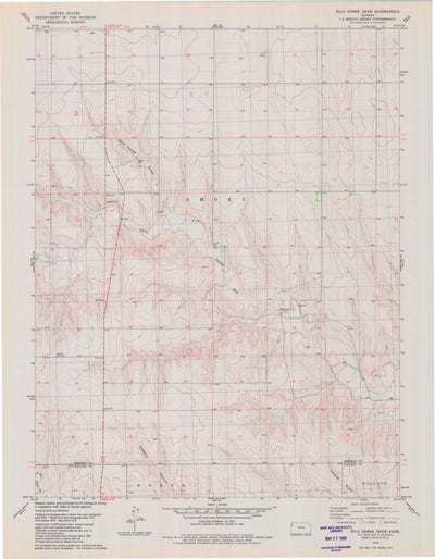 United States Geological Survey Wild Horse Draw, KS (1979, 24000-Scale) digital map