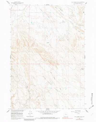 United States Geological Survey Wild Horse Flats, WY (1960, 24000-Scale) digital map