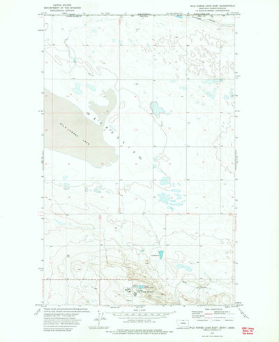 United States Geological Survey Wild Horse Lake East, MT (1972, 24000-Scale) digital map