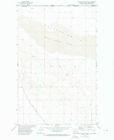 United States Geological Survey Wild Horse Lake West, MT (1972, 24000-Scale) digital map