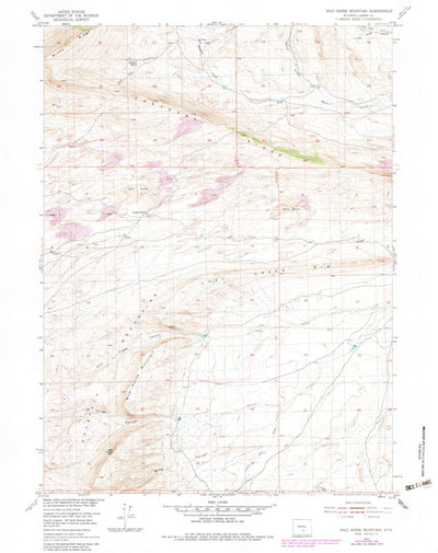 United States Geological Survey Wild Horse Mountain, WY (1953, 24000-Scale) digital map