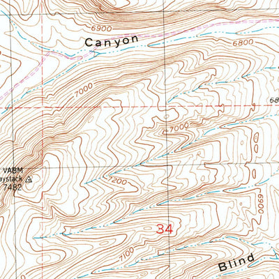United States Geological Survey Wild Horse Mountain, WY (1953, 24000-Scale) digital map