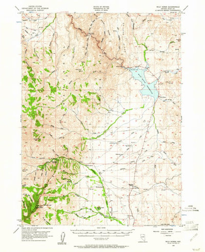 United States Geological Survey Wild Horse, NV (1956, 62500-Scale) digital map