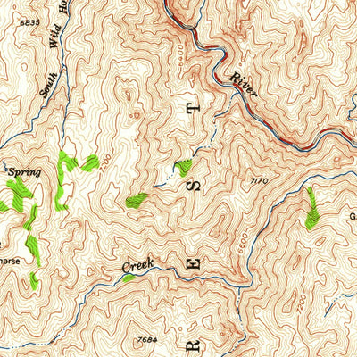 United States Geological Survey Wild Horse, NV (1956, 62500-Scale) digital map