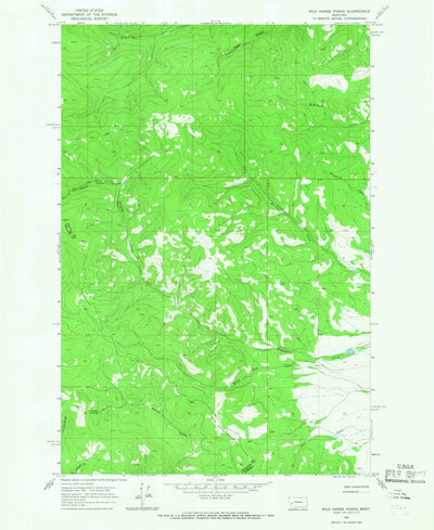 United States Geological Survey Wild Horse Parks, MT (1965, 24000-Scale) digital map