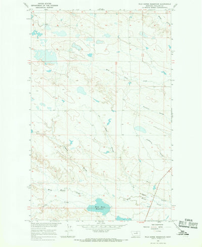 United States Geological Survey Wild Horse Reservoir, MT (1965, 24000-Scale) digital map