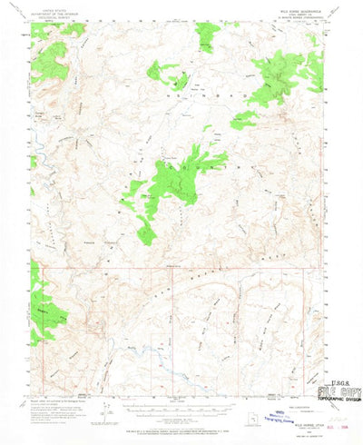 United States Geological Survey Wild Horse, UT (1952, 62500-Scale) digital map